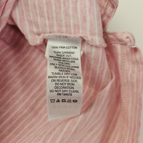 Vineyard Vines Mens XXL Pink Striped Pima Cotton Classic Fit Pocket Polo Shirt - Picture 5 of 7